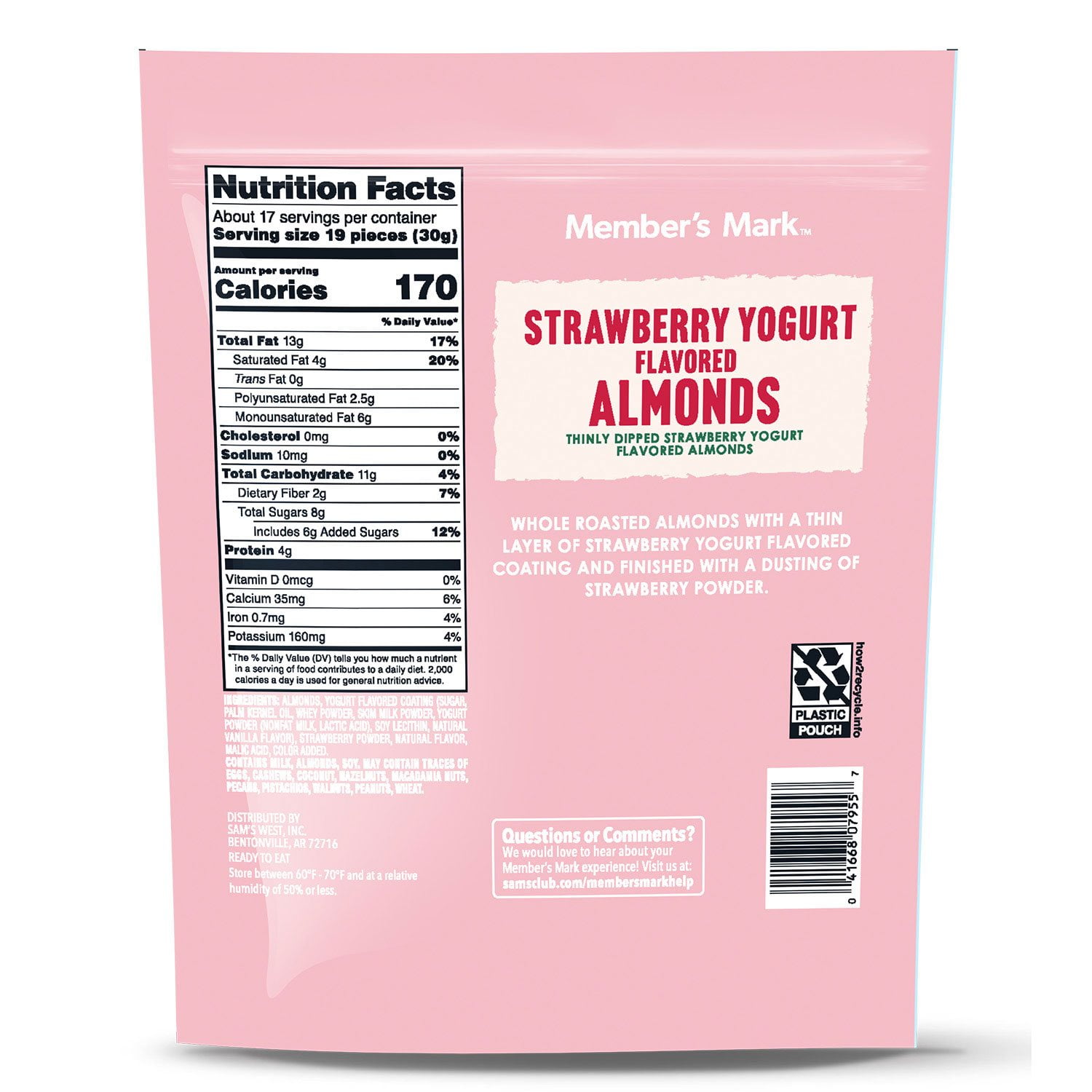 Member’s Mark Strawberry Yogurt Almonds, 17.5 oz. - Image 6