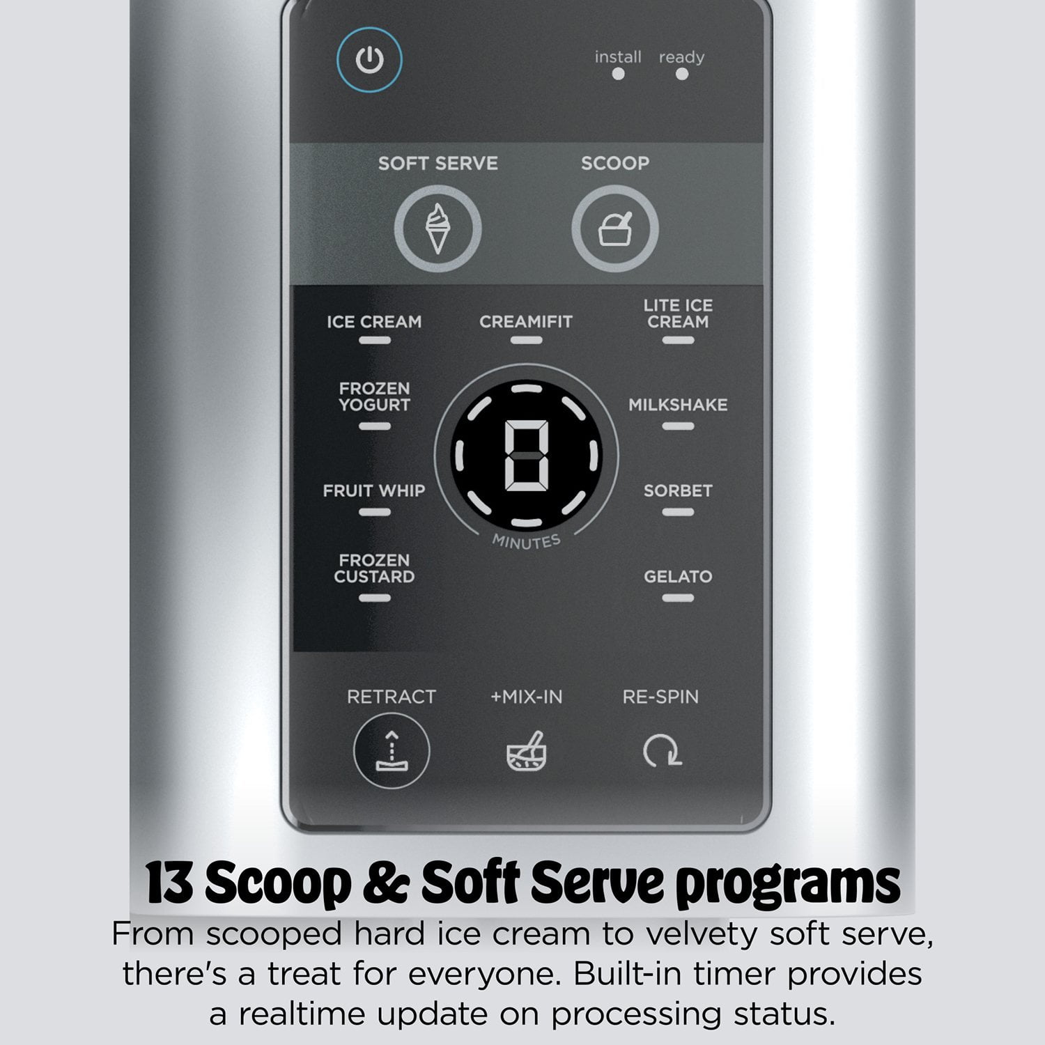 Ninja CREAMi Scoop & Swirl Ice Cream & Soft Serve Maker, 13 One-Touch Programs - Image 4