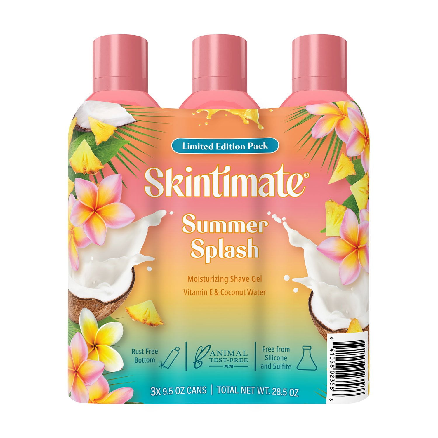 Skintimate Summer Splash Shave Gel, 9.5 oz., 3 pk.